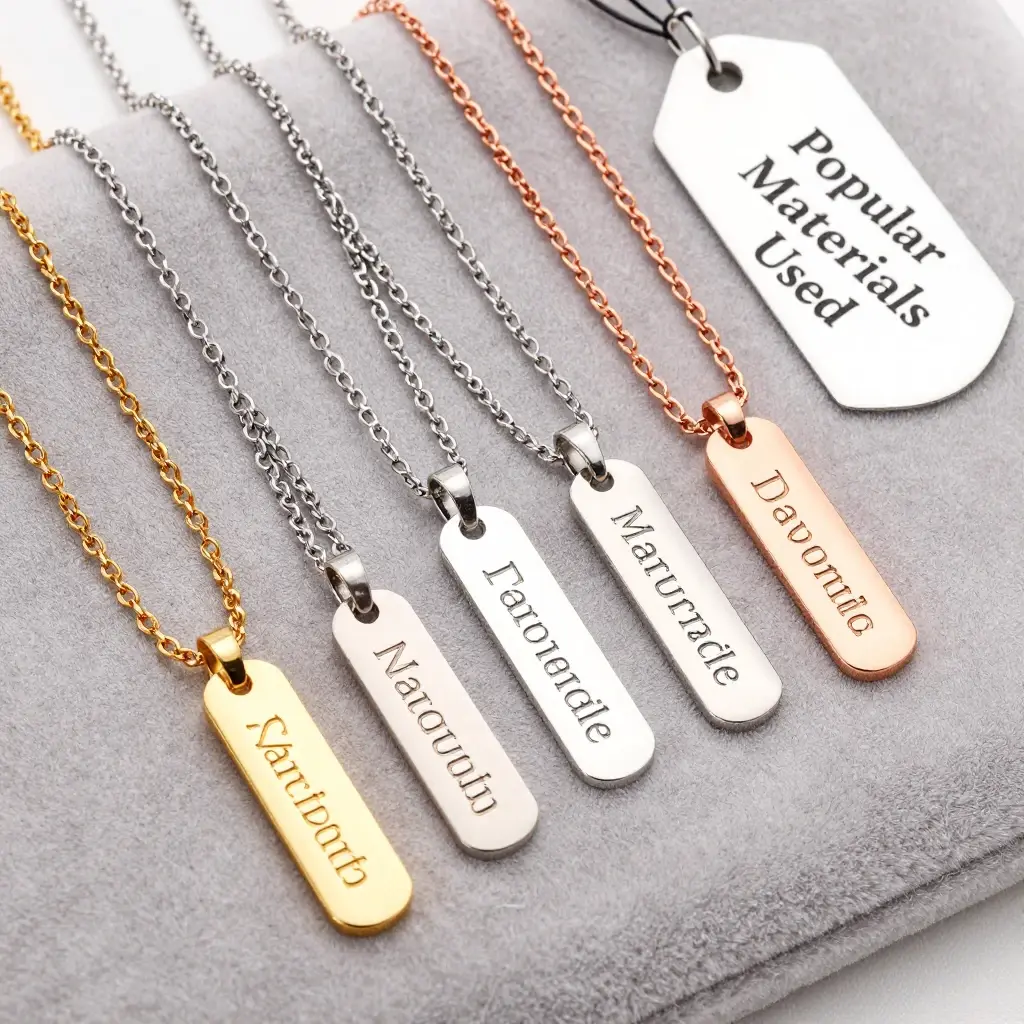 name plate necklace