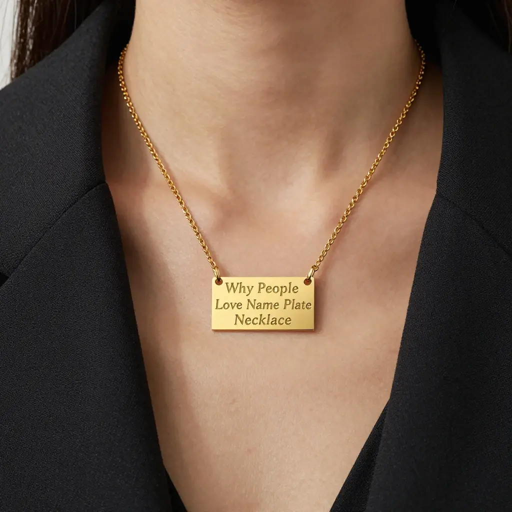 name plate necklace