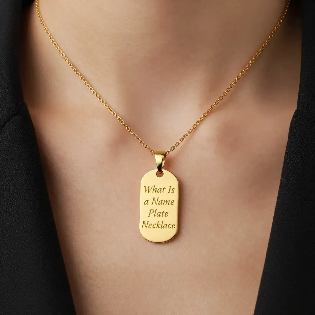 name plate necklace