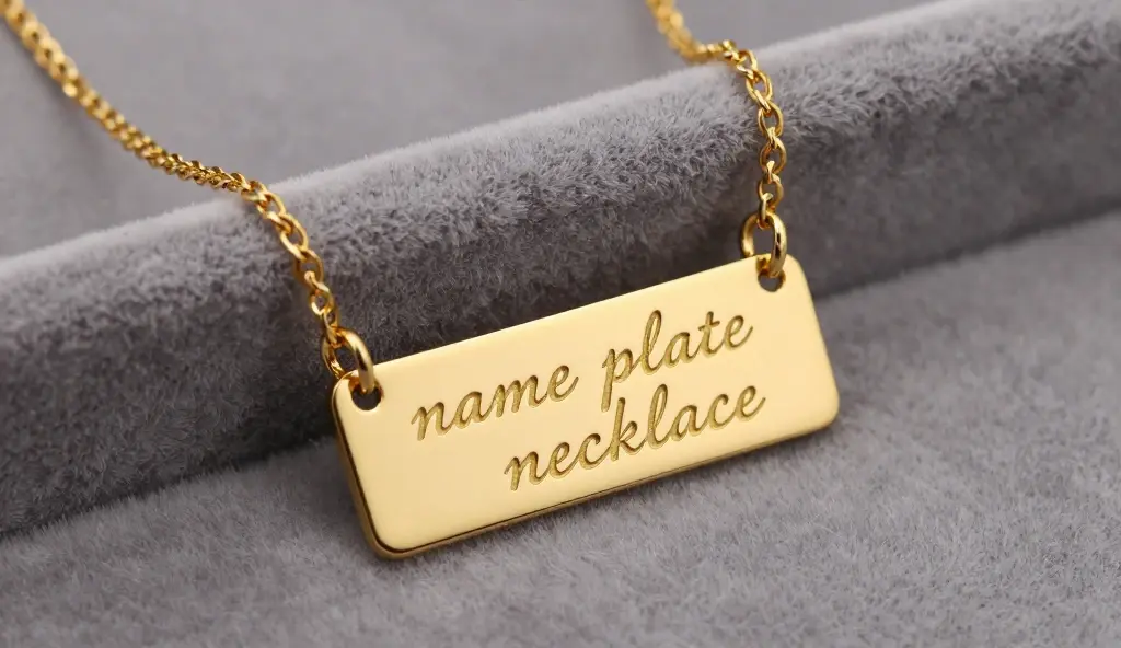 name plate necklace